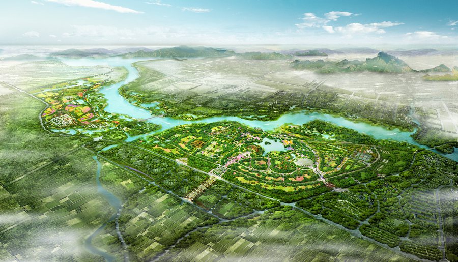 2019中国北京世界园艺博览会鸟瞰图