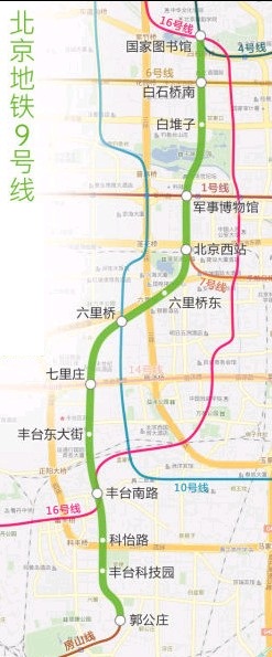 北京地铁9号线线路图与时刻表_京城网