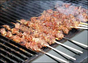 烤羊肉串的制作(京菜)