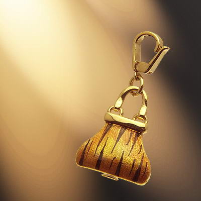 周生生豹纹钥匙扣 