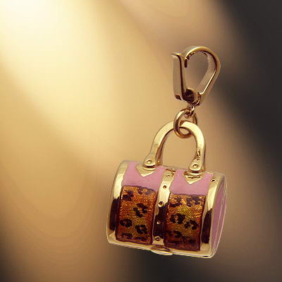 周生生豹纹钥匙扣 