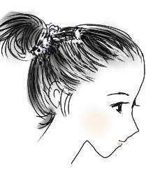 用发卡打造别致发型