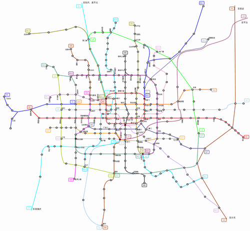 2015年北京地铁最新规划图
