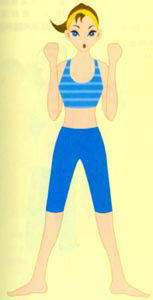 简单伸腰练就坚挺胸部