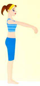 简单伸腰练就坚挺胸部