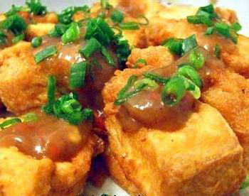 松软清口 蚝汁黄金豆腐