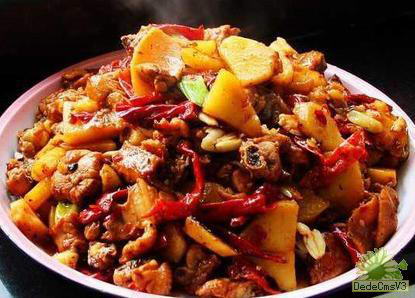 大盘鸡的制作方法