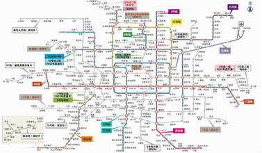 北京地铁运营线路图2013年版