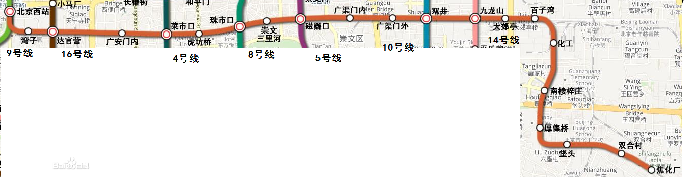 北京地铁7号线线路图