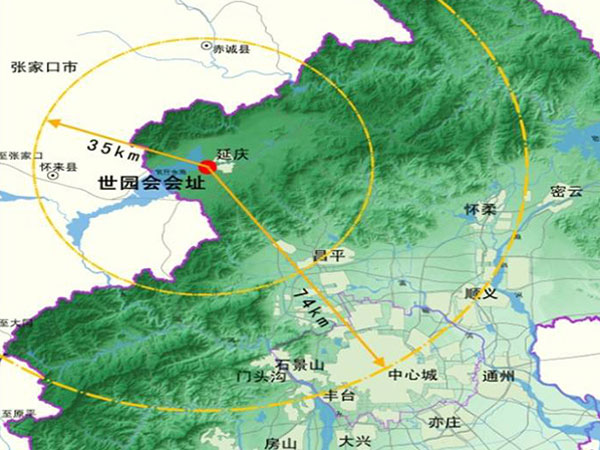 2019中国北京世界园艺博览会位置图
