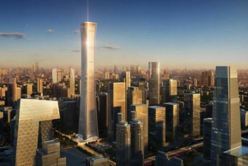 北京第一高楼＂中国尊＂共115层可容上万人办公